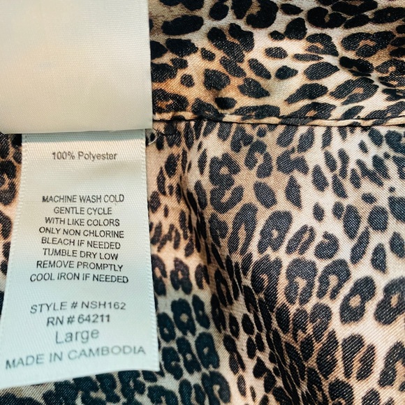 In The Bloom by Jonquil Leopard Night Pajamas Dress Size L - Picture 8 of 8